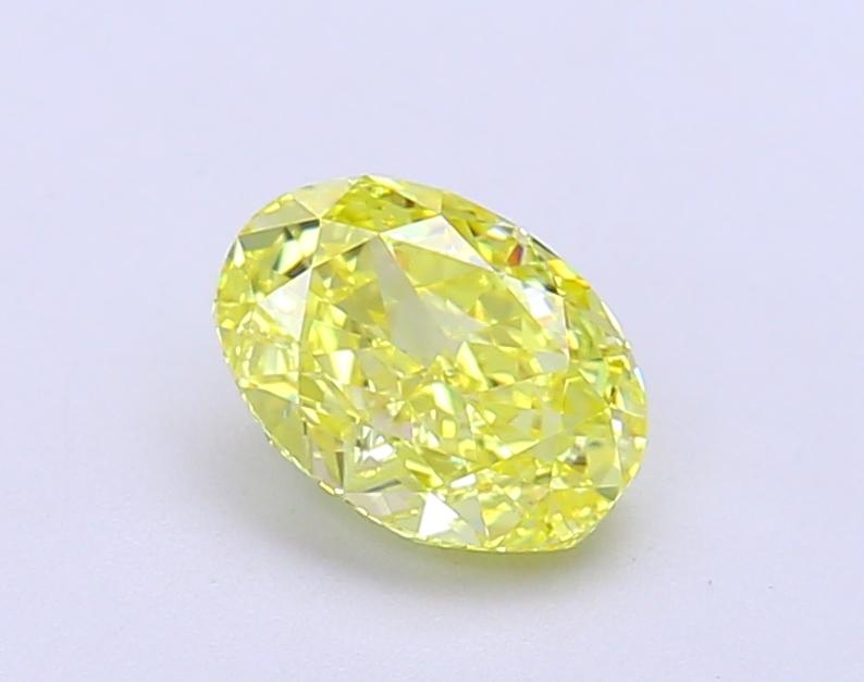 1.07 Ct. Fancy Vivid  Yellow Oval Lab Grown Diamond