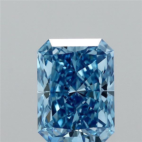 2.58 Ct. Fancy Vivid Blue Radiant Lab Grown Diamond