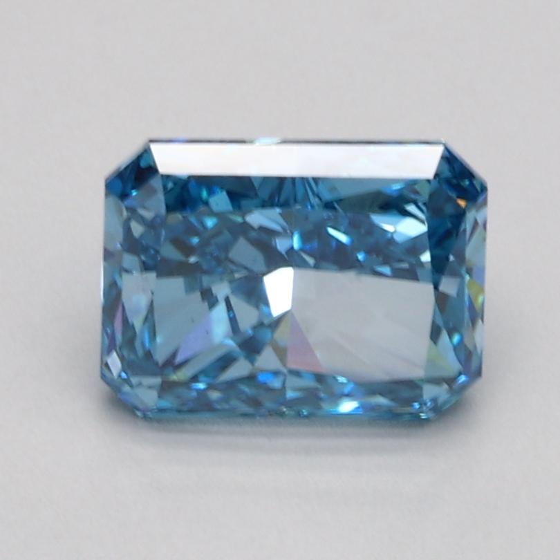 1.21 Ct. Fancy Vivid Blue Radiant Lab Grown Diamond
