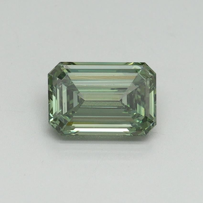 1.02 Ct. Fancy Vivid Pacific Green Emerald Lab Grown Diamond