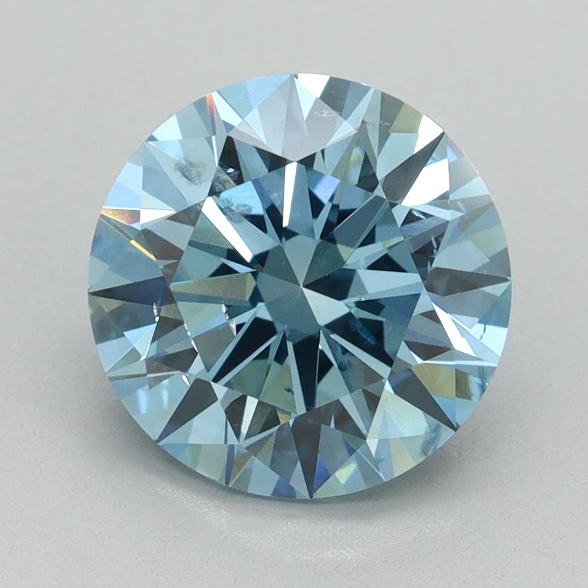 3.00 Ct. Fancy Vivid Blue Round Lab Grown Diamond