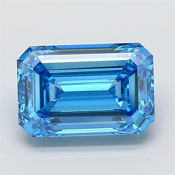 2.67 Ct. Fancy Vivid  Blue Emerald Lab Grown Diamond