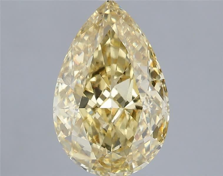 3.07 Ct. Fancy Intense Yellow Pear Lab Grown Diamond