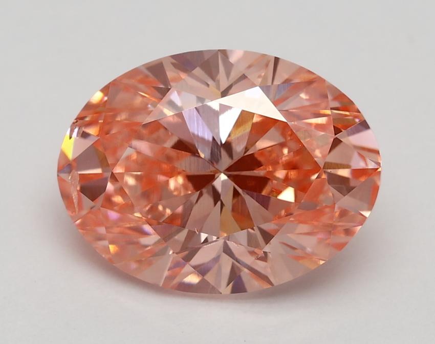 3.00 Ct. Fancy Vivid Pink Oval Lab Grown Diamond