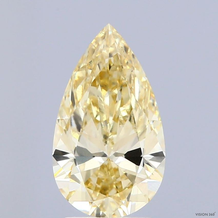 2.62 Ct. Fancy Yellow Pear Lab Grown Diamond