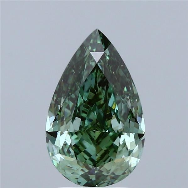 2.05 Ct. Fancy Vivid Green Pear Lab Grown Diamond