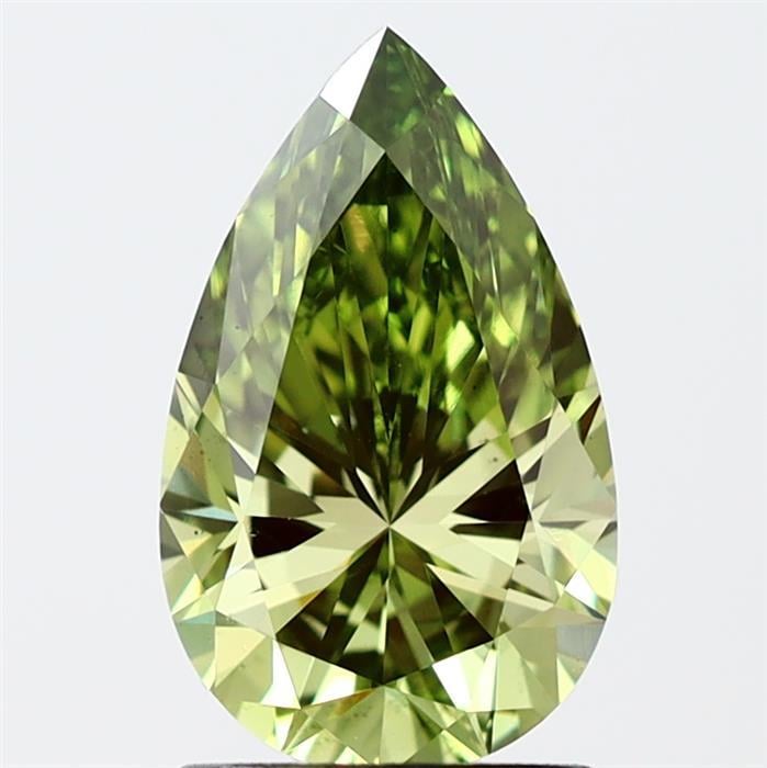 1.74 Ct. Fancy Vivid Green Pear Lab Grown Diamond