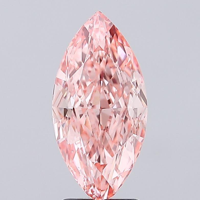 3.08 Ct. Fancy Vivid Pink Marquise Lab Grown Diamond