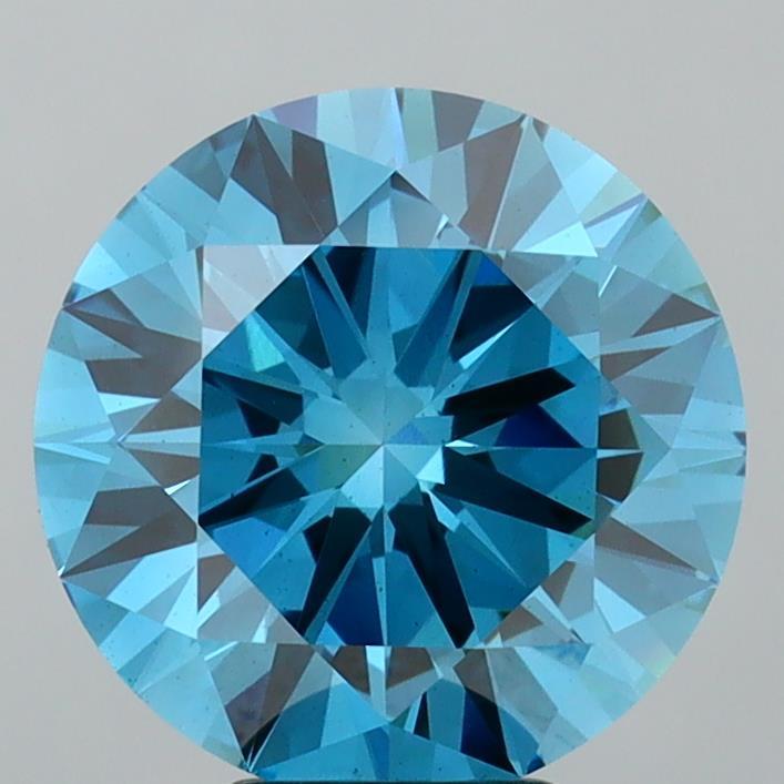 5.67 Ct. Fancy Vivid Blue Round Lab Grown Diamond