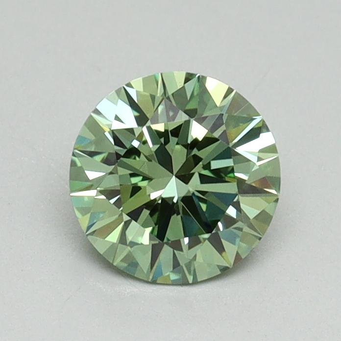 0.71 Ct. Fancy Vivid Green Round Lab Grown Diamond