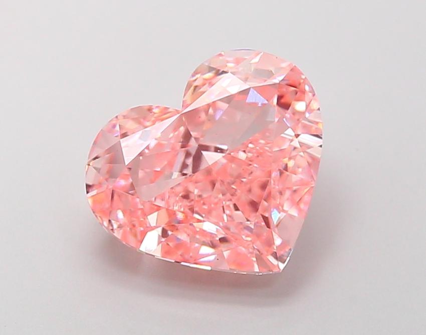 5.02 Ct. Fancy Vivid Pink Heart Lab Grown Diamond