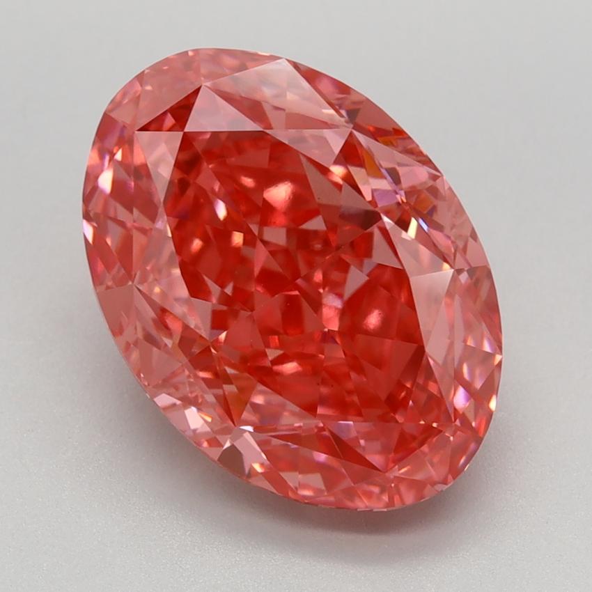 4.68 Ct. Fancy Vivid Pink Oval Lab Grown Diamond