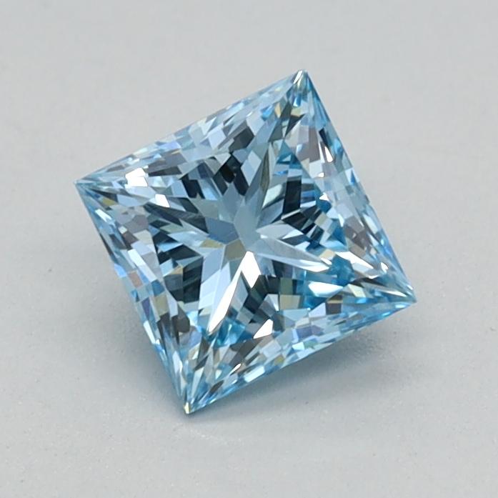 0.50 Ct. Fancy Vivid Blue Princess Lab Grown Diamond