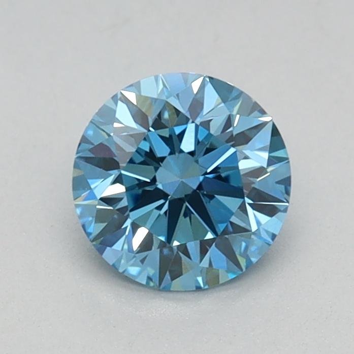 0.52 Ct. Fancy Vivid Blue Round Lab Grown Diamond