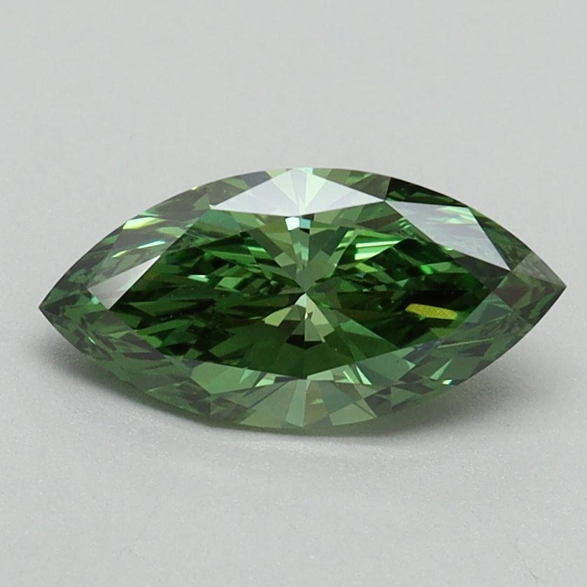 0.91 Ct. Fancy Vivid Green Marquise Lab Grown Diamond