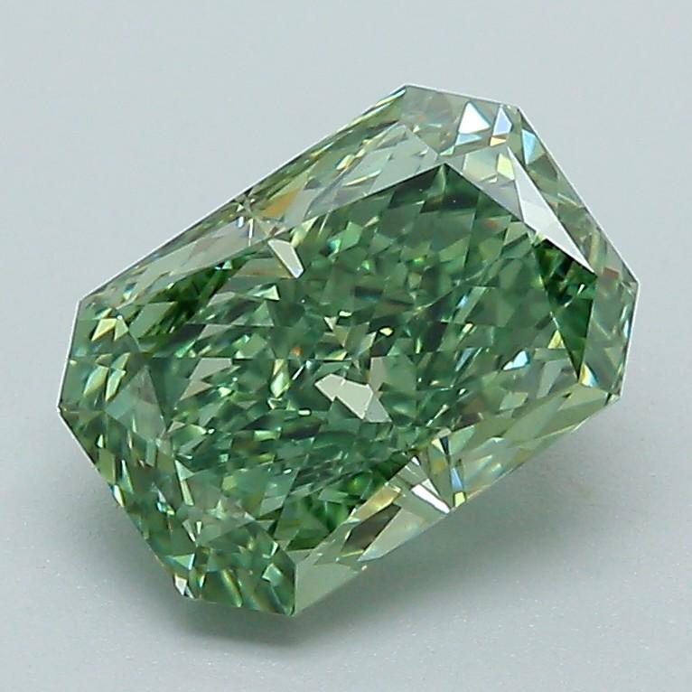 2.02 Ct. Fancy Vivid Green Radiant Lab Grown Diamond