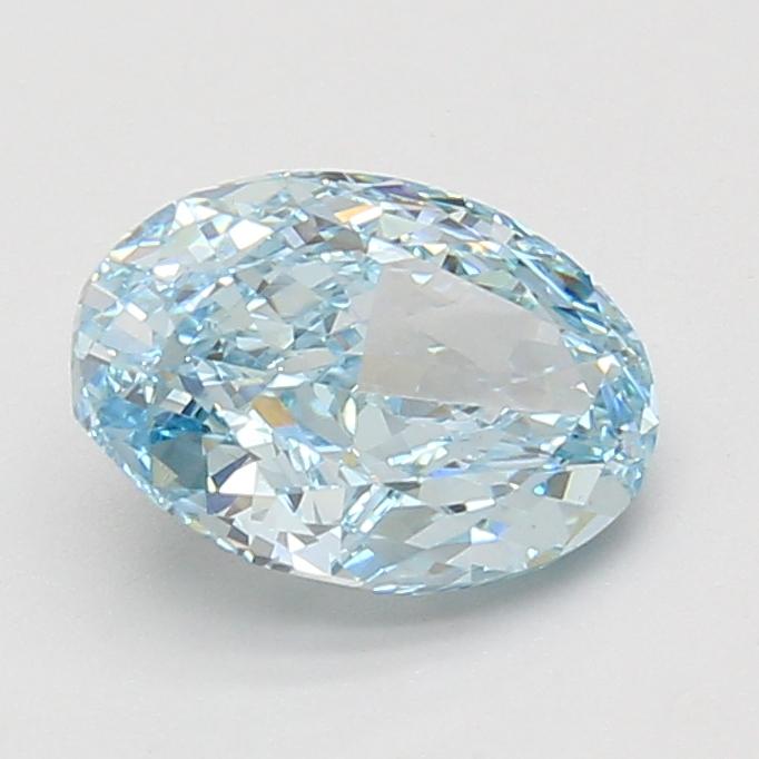 2.05 Ct. Fancy Vivid Blue Oval Lab Grown Diamond