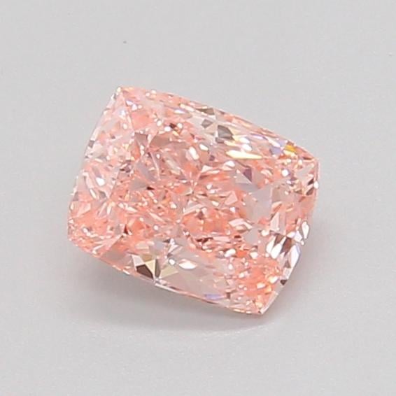 0.72 Ct. Fancy Vivid Pink Cushion Lab Grown Diamond