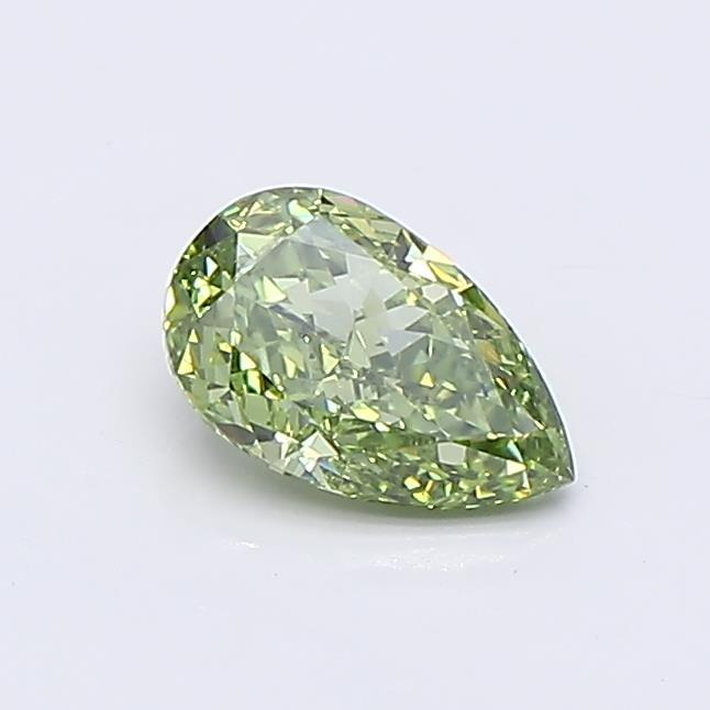 0.58 Ct. Fancy Vivid  Green Pear Lab Grown Diamond