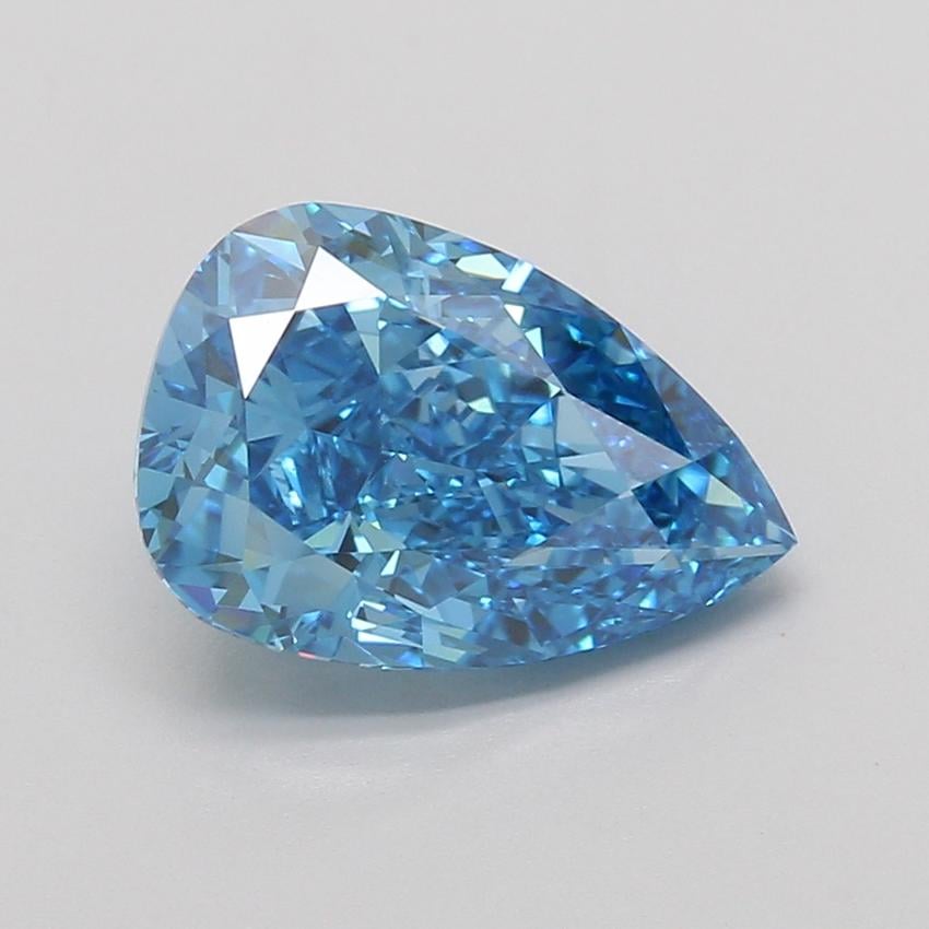 4.03 Ct. Fancy Vivid Blue Pear Lab Grown Diamond