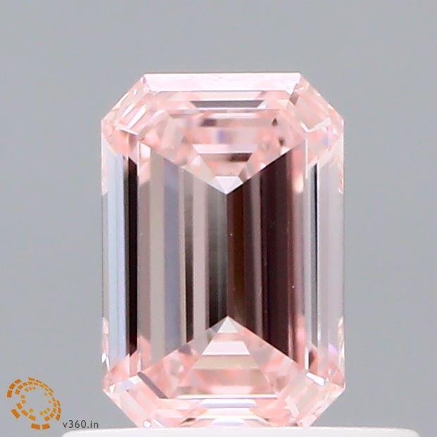 0.60 Ct. Fancy Intense  Pink Emerald Lab Grown Diamond
