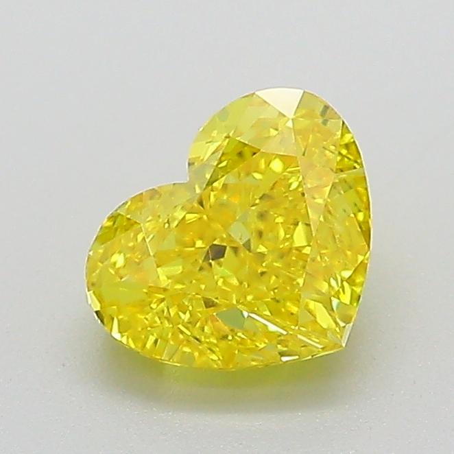 1.00 Ct. Fancy Vivid  Yellow Heart Lab Grown Diamond