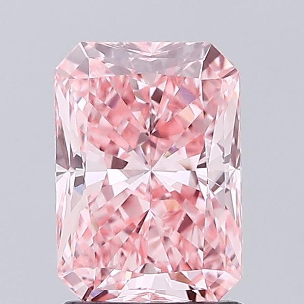 1.62 Ct. Fancy Vivid Pink Radiant Lab Grown Diamond