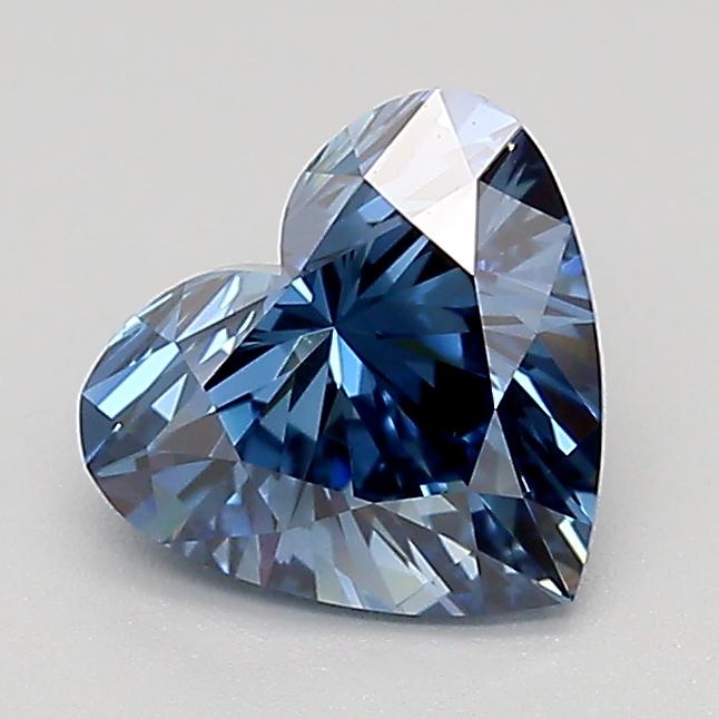 1.02 Ct. Fancy Deep Blue Heart Lab Created Diamond