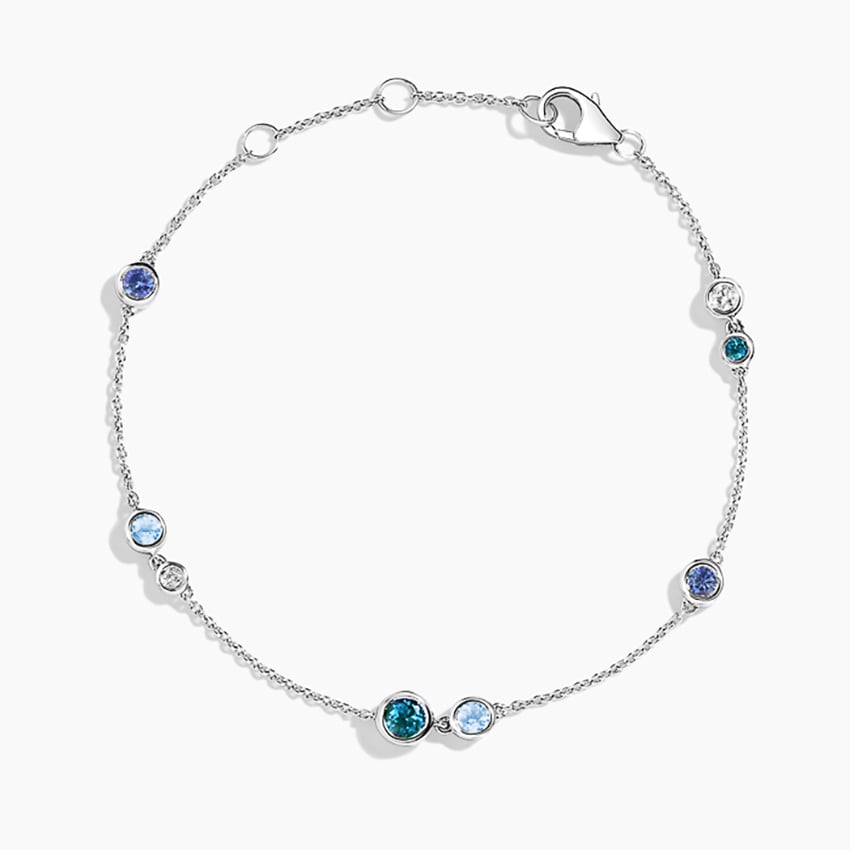 GOT Inspired Crystal 2024 Bracelet - Montana Blue/Matte Silver