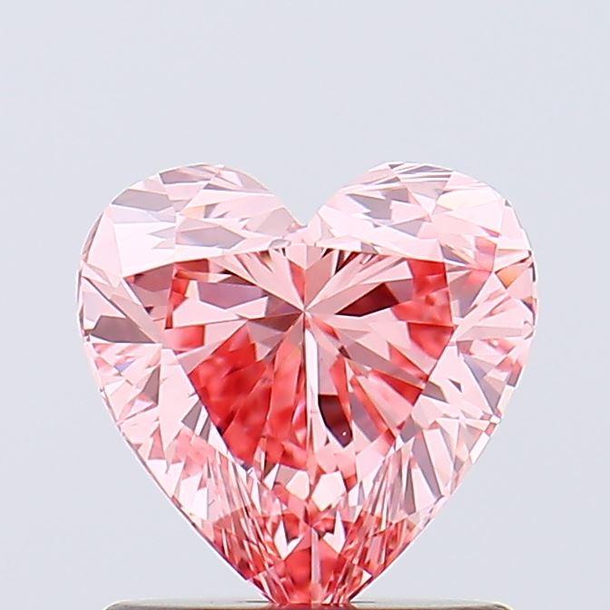 1.02 Ct. Fancy Vivid Pink Heart Lab Grown Diamond