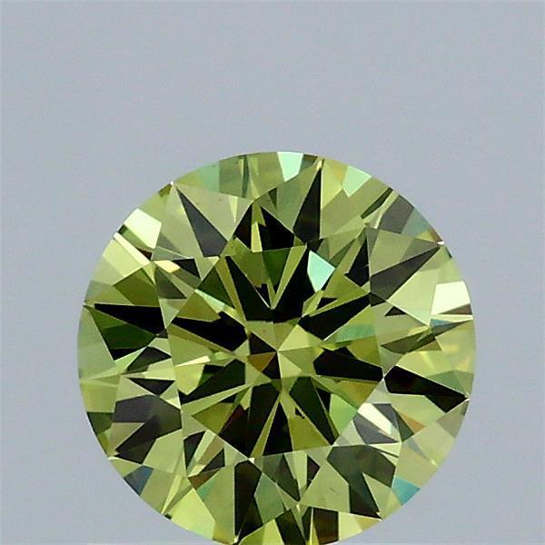 0.86 Ct. Fancy Vivid Green Round Lab Grown Diamond