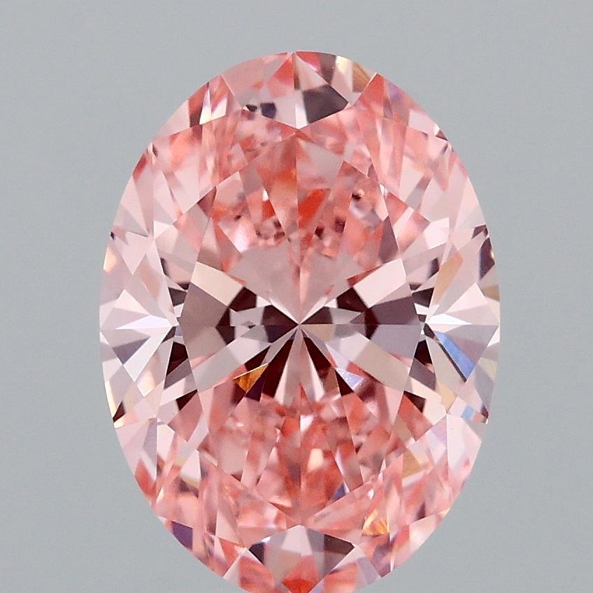 2.57 Ct. Fancy Vivid Pink Oval Lab Grown Diamond