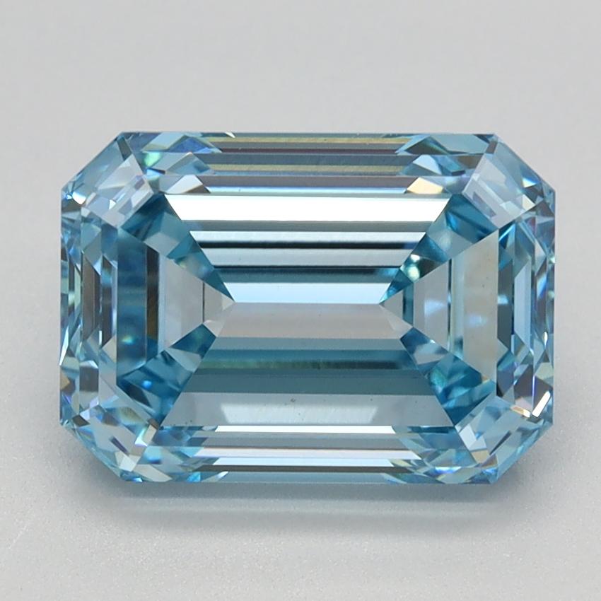 2.80 Ct. Fancy Intense Blue Emerald Lab Grown Diamond