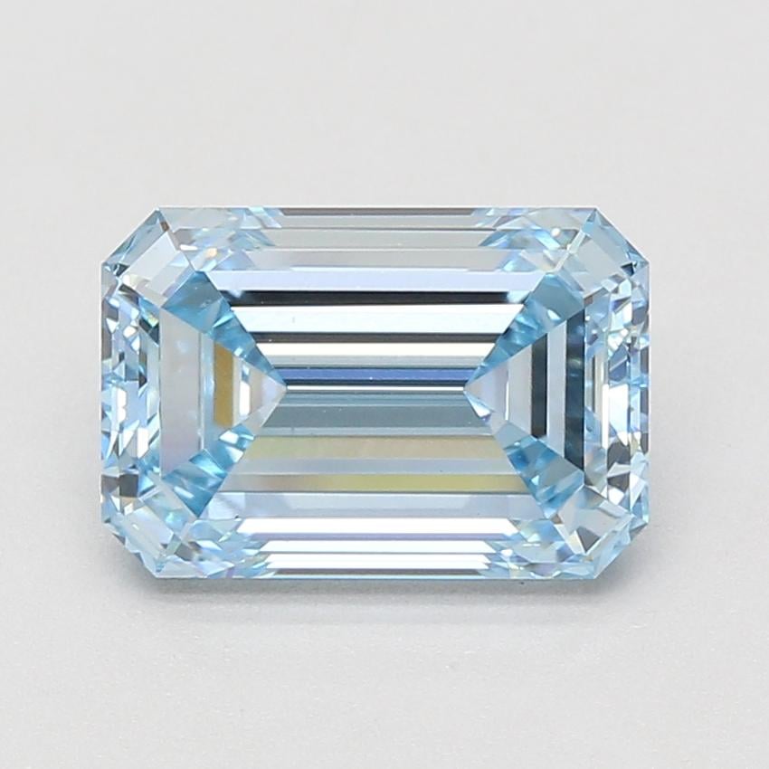 4.04 Ct. Fancy Intense Blue Emerald Lab Grown Diamond