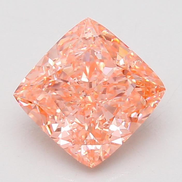 3.10 Ct. Fancy Vivid Pink Cushion Lab Grown Diamond