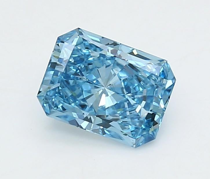 1.58 Ct. Fancy Vivid  Blue Radiant Lab Grown Diamond