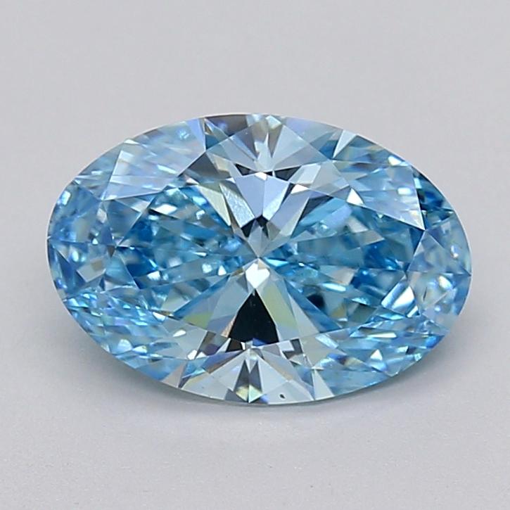 2.54 Ct. Fancy Vivid  Blue Oval Lab Grown Diamond