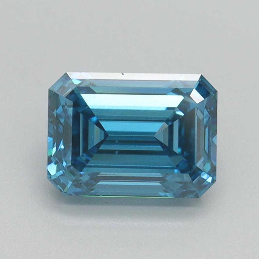 1.51 Ct. Fancy Vivid Blue Emerald Lab Grown Diamond