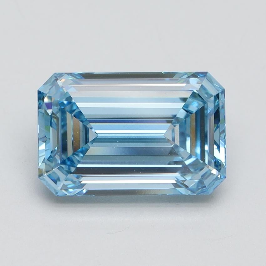 3.27 Ct. Fancy Intense Blue Emerald Lab Grown Diamond