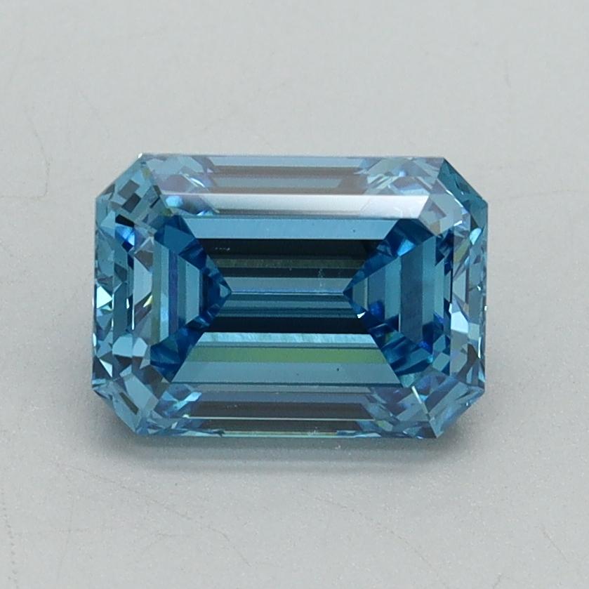 1.53 Ct. Fancy Vivid Blue Emerald Lab Grown Diamond