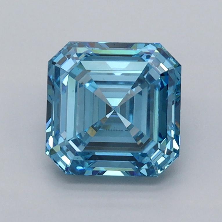 1.50 Ct. Fancy Vivid  Blue Asscher Lab Grown Diamond