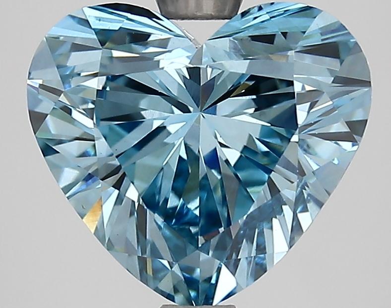 2.62 Ct. Fancy Vivid Blue Heart Lab Grown Diamond