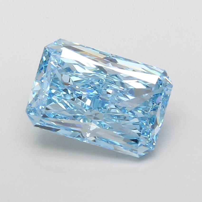 4.77 Ct. Fancy Vivid Blue Radiant Lab Grown Diamond