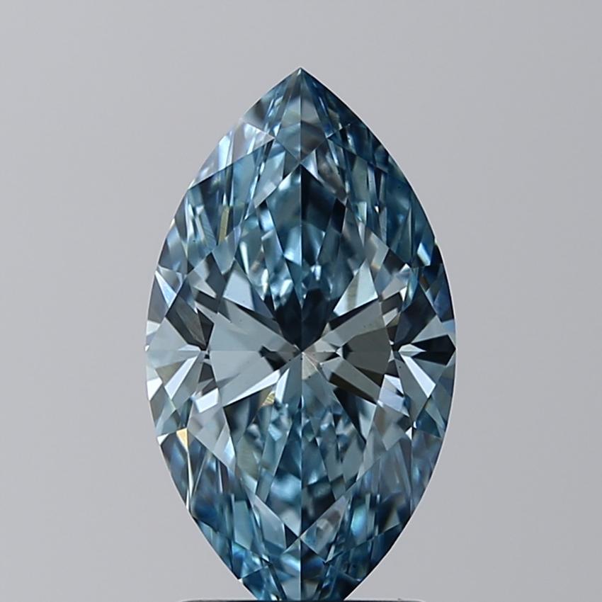 2.01 Ct. Fancy Intense Blue Marquise Lab Grown Diamond
