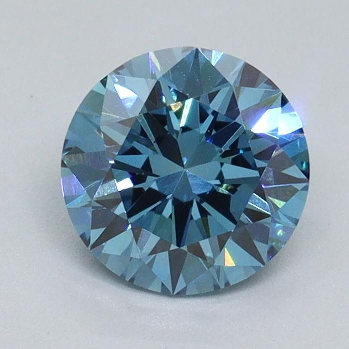 1.06 Ct. Fancy Vivid Blue Round Lab Grown Diamond