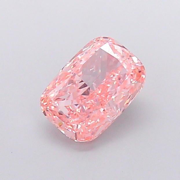2.17 Ct. Fancy Vivid  Pink Cushion Lab Grown Diamond