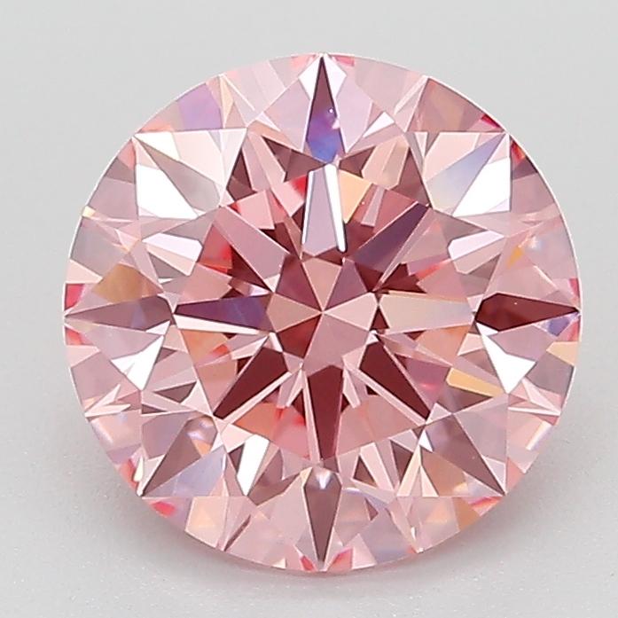 2.09 Ct. Fancy Vivid Pink Round Lab Grown Diamond