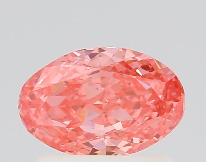 0.78 Ct. Fancy Vivid Pink Oval Lab Grown Diamond