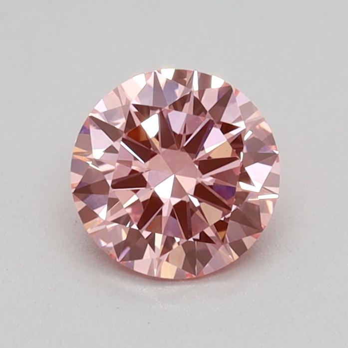 0.45 Ct. Fancy Vivid Pink Round Lab Grown Diamond