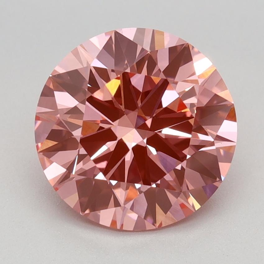 2.09 Ct. Fancy Vivid Pink Round Lab Grown Diamond